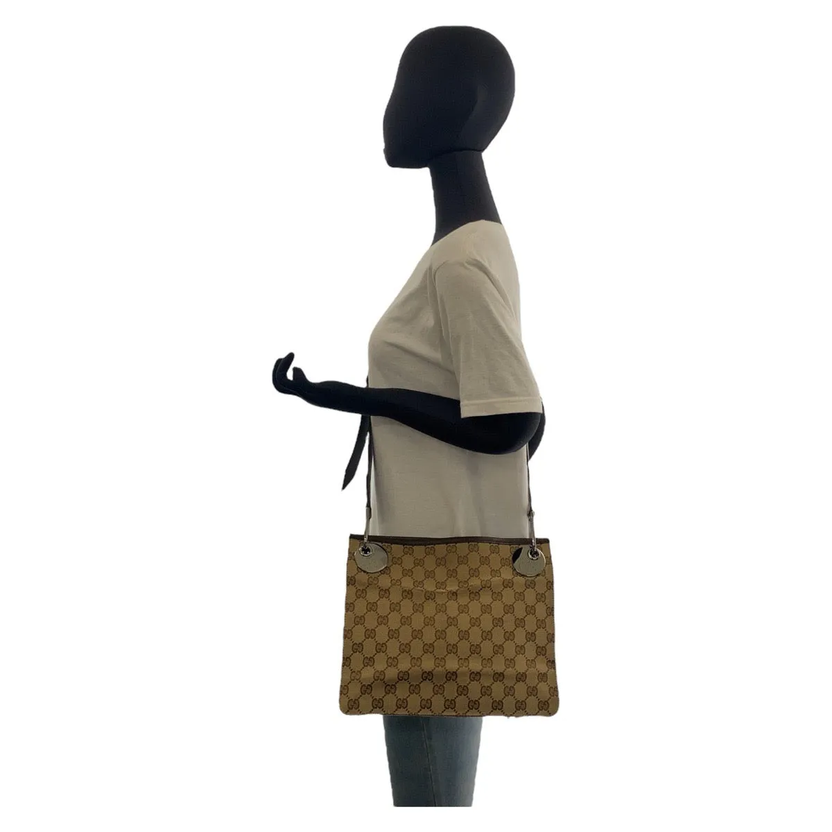 GUCCI Shoulder Bag 120841 GG canvas beige