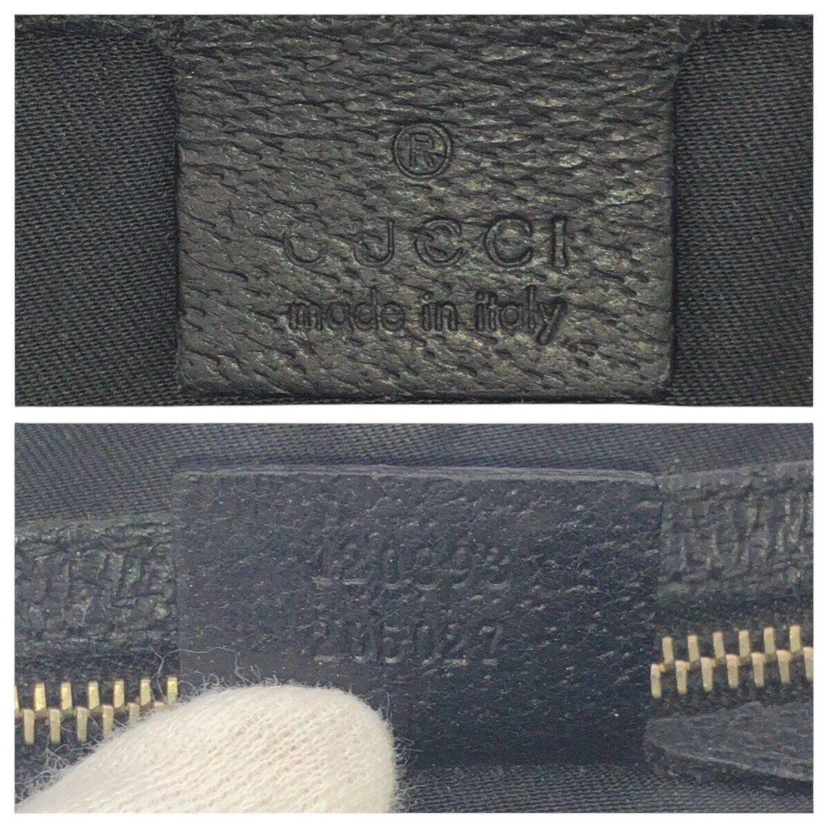 GUCCI Shoulder Bag 120893 GG canvas, leather Black GoldMetal Crossbody Shoulder Bag with studs Women Used