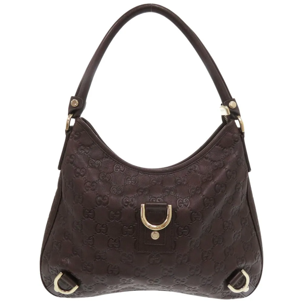 GUCCI Shoulder Bag 130738 Calfskin Brown Guccissima Abby One Shoulder Bag Dark Brown Women Used