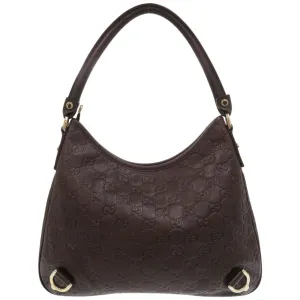 GUCCI Shoulder Bag 130738 Calfskin Brown Guccissima Abby One Shoulder Bag Dark Brown Women Used