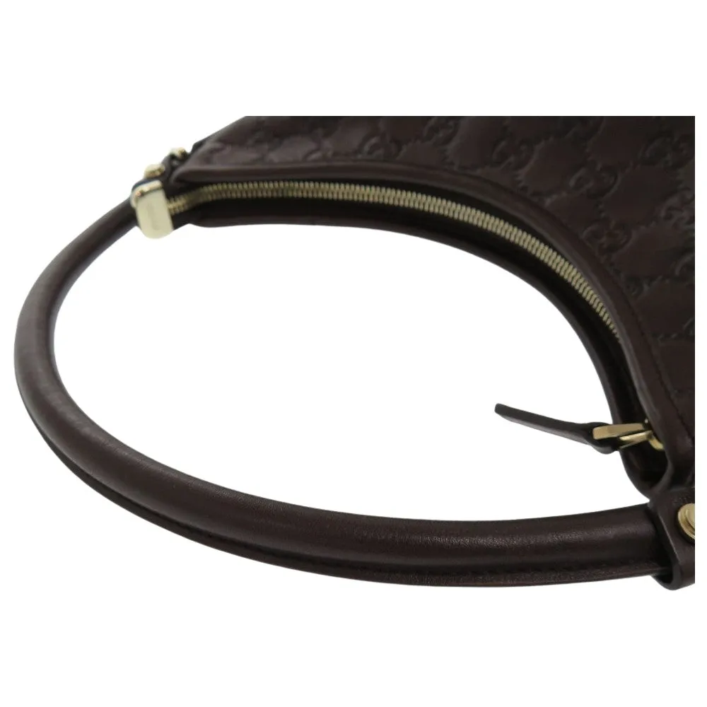 GUCCI Shoulder Bag 130738 Calfskin Brown Guccissima Abby One Shoulder Bag Dark Brown Women Used