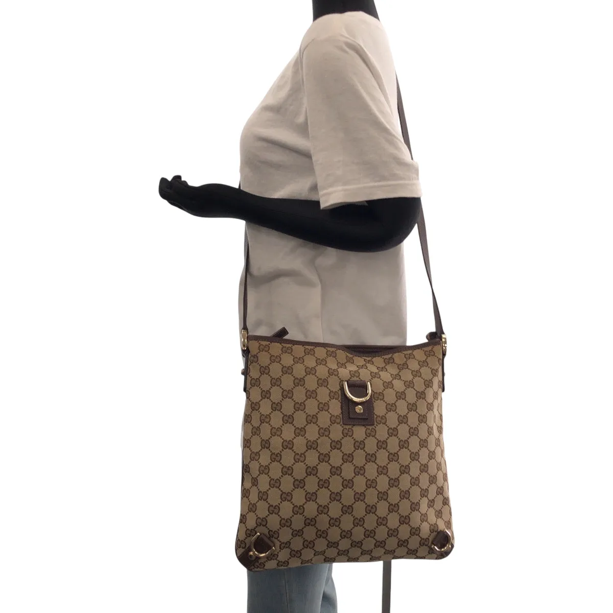 GUCCI Shoulder Bag 131326 GG canvas Brown Shoulder Bag pochette Abbey Women Used