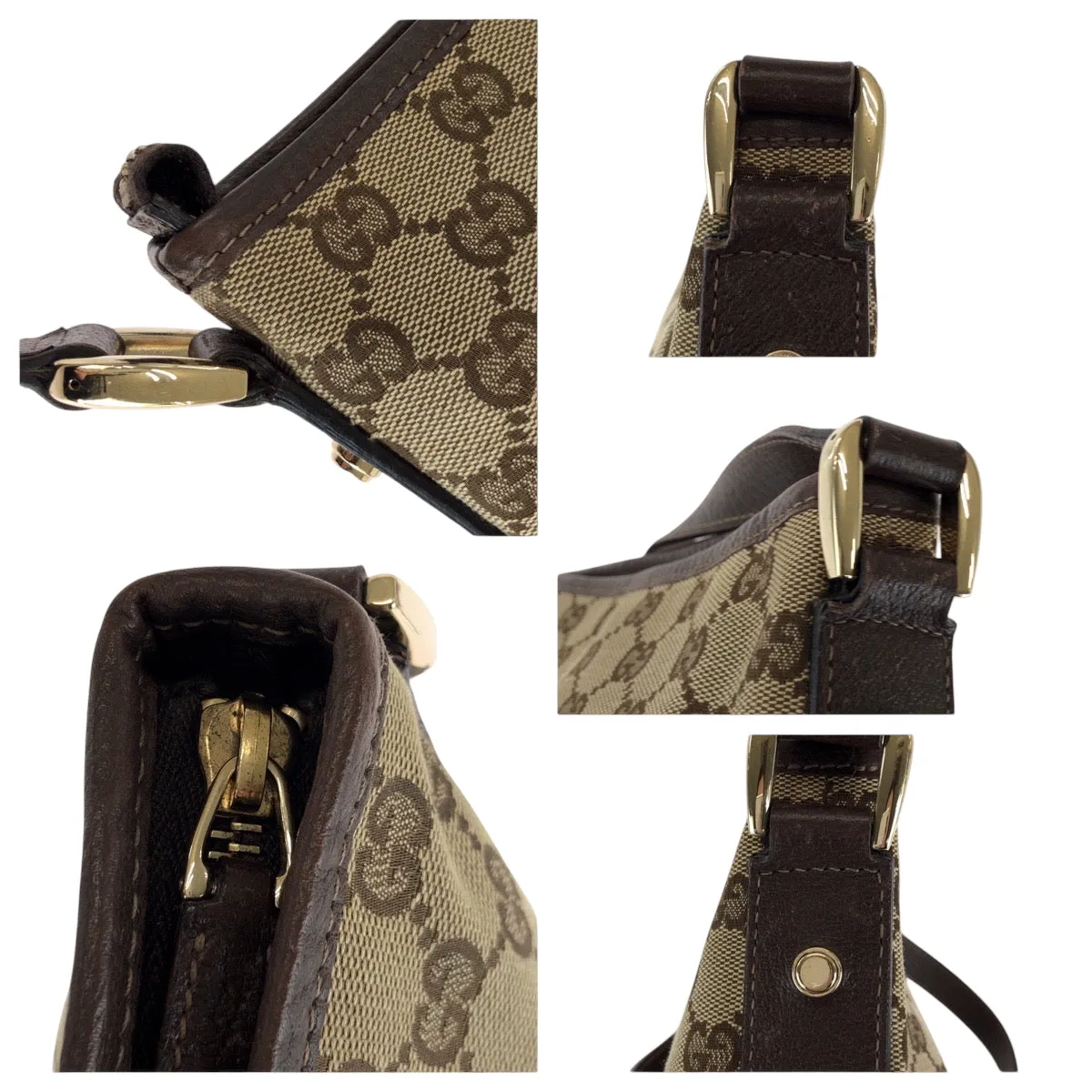 GUCCI Shoulder Bag 131326 GG canvas Brown Shoulder Bag pochette Abbey Women Used