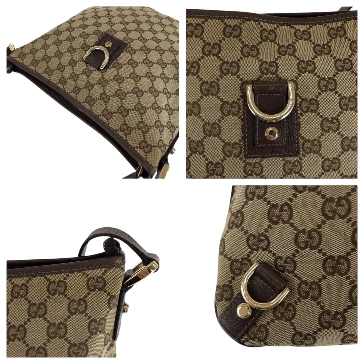 GUCCI Shoulder Bag 131326 GG canvas Brown Shoulder Bag pochette Abbey Women Used