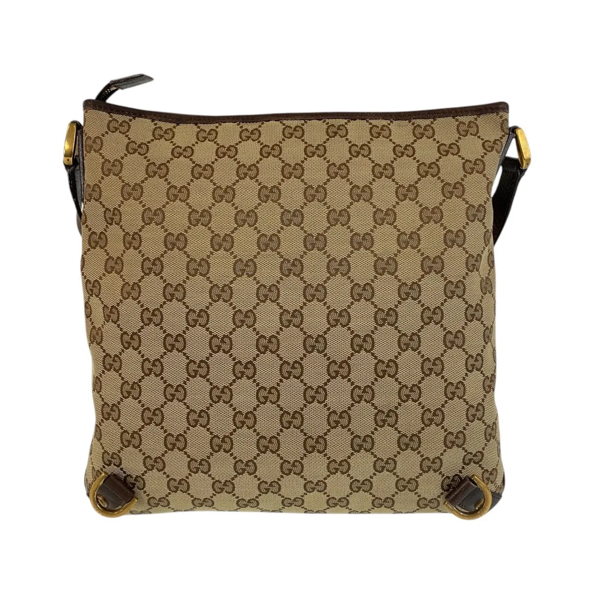 GUCCI Shoulder Bag 131326 GG canvas, leather Beige Brown Gold Metal Shoulder Bag Messenger bag Abbey Women Used