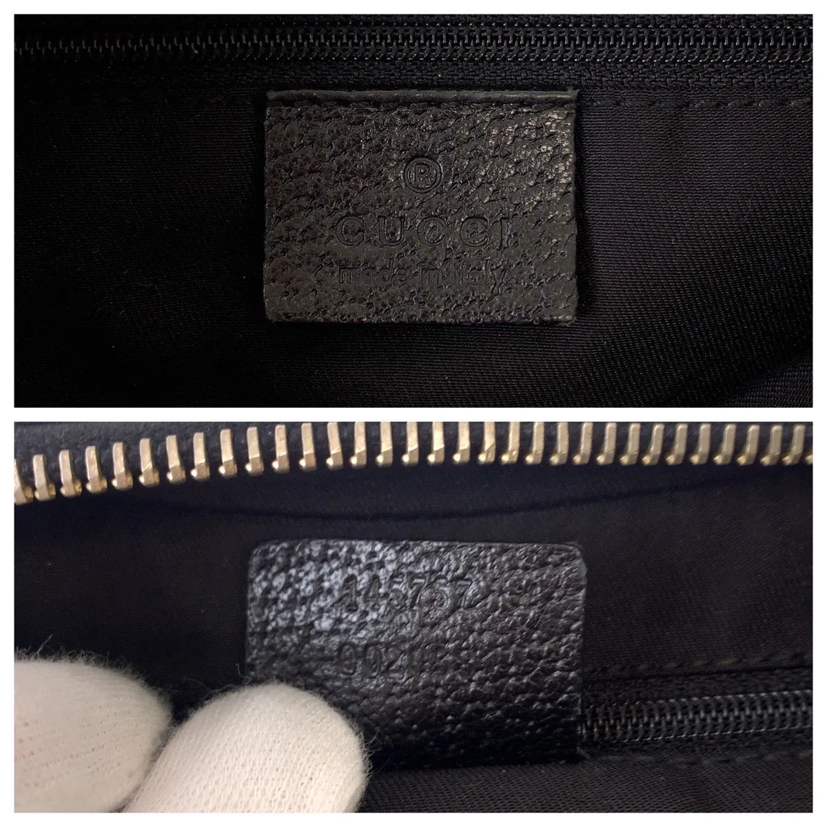 GUCCI Shoulder Bag 145757 GG canvas Black Silver Metal Hobo One Shoulder Bag Hobo Women Used