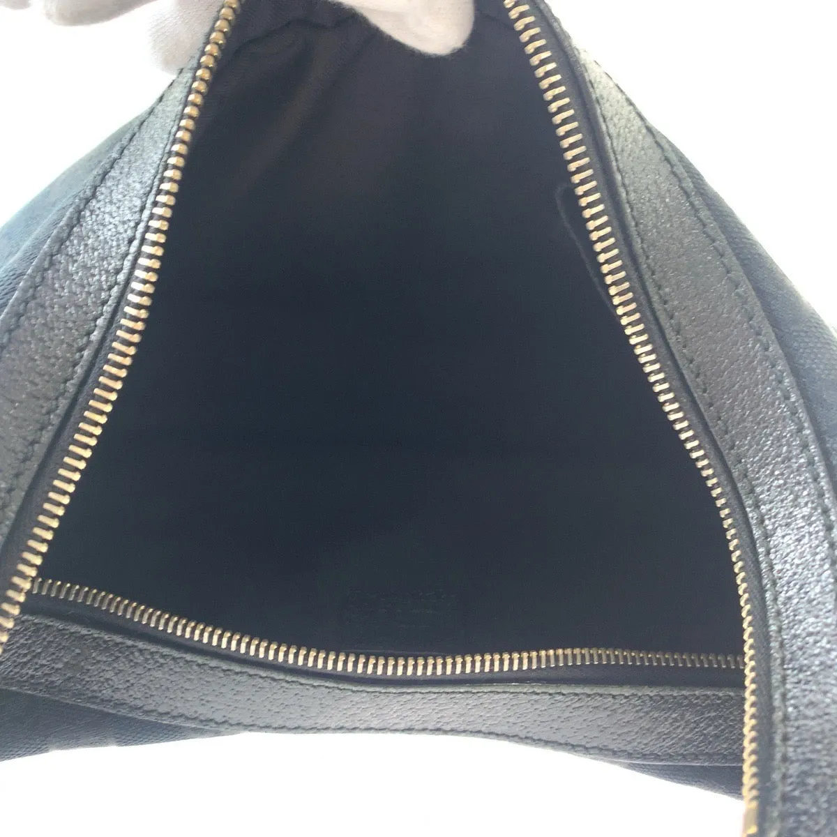 GUCCI Shoulder Bag 145757 GG canvas Black Silver Metal Hobo One Shoulder Bag Hobo Women Used