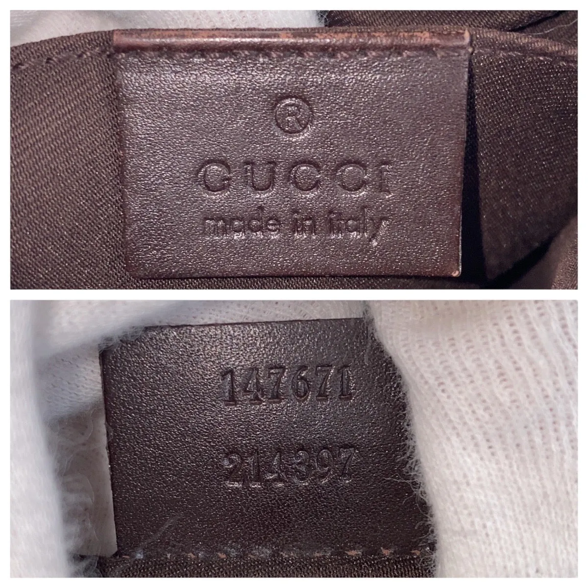 GUCCI Shoulder Bag 147671 GG canvas, leather Beige Brown SilverMetal Shoulder Bag pochette Women Used