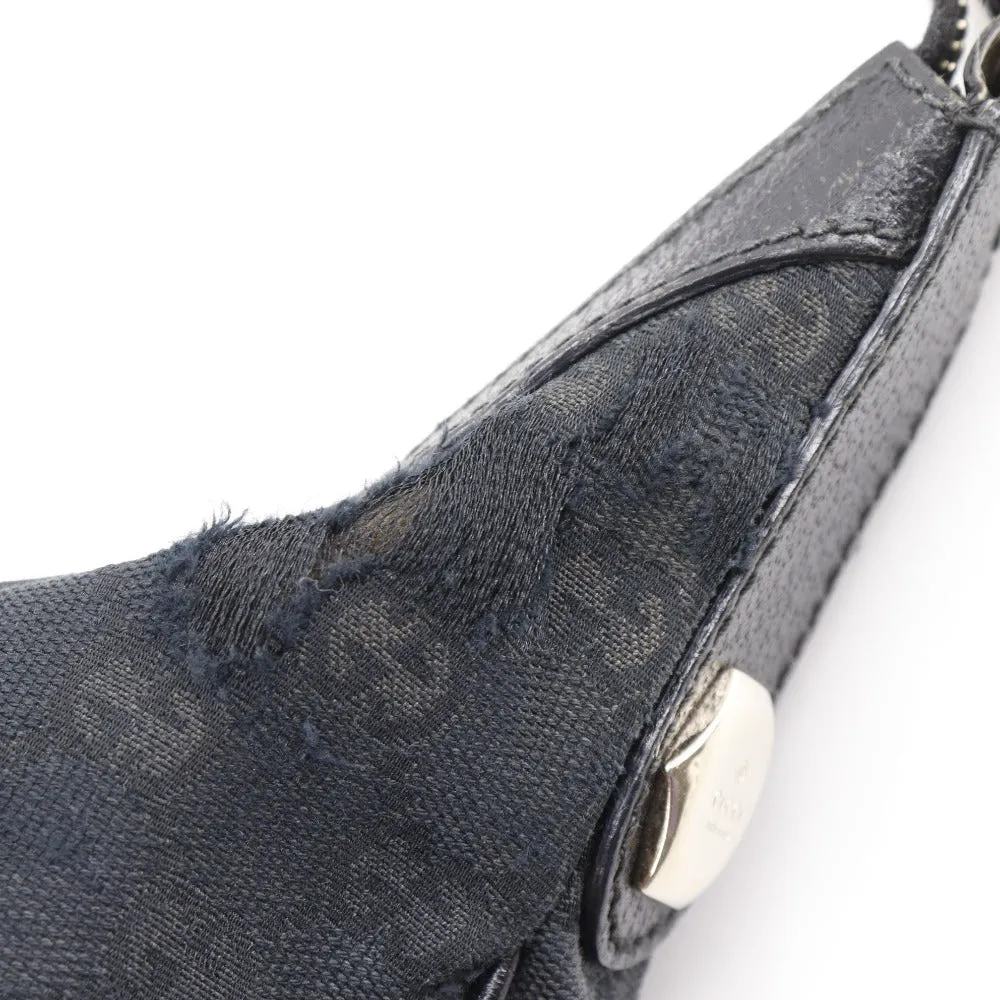 GUCCI Shoulder Bag 153010 GG canvas black one belt