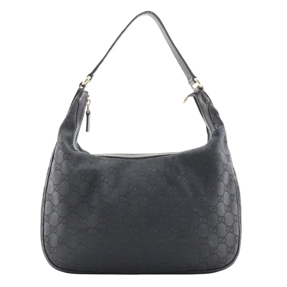 GUCCI Shoulder Bag 153010 GG canvas black one belt