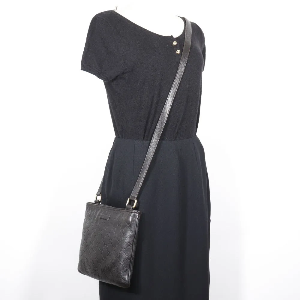GUCCI Shoulder Bag 201538 Sima leather Brown GG