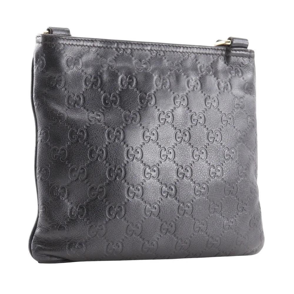 GUCCI Shoulder Bag 201538 Sima leather Brown GG