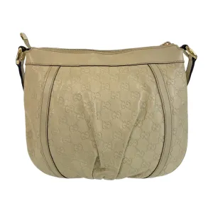 GUCCI Shoulder Bag 203257 leather Ivory White Gold Metal Crossbody Shoulder Bag Messenger Bag Abby Guccissima Women Used