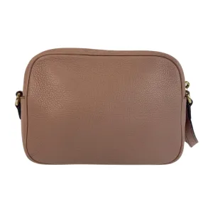 GUCCI Shoulder Bag 303364 leather Pink Beige Gold Metal Shoulder Bag pochette Soho Women Used