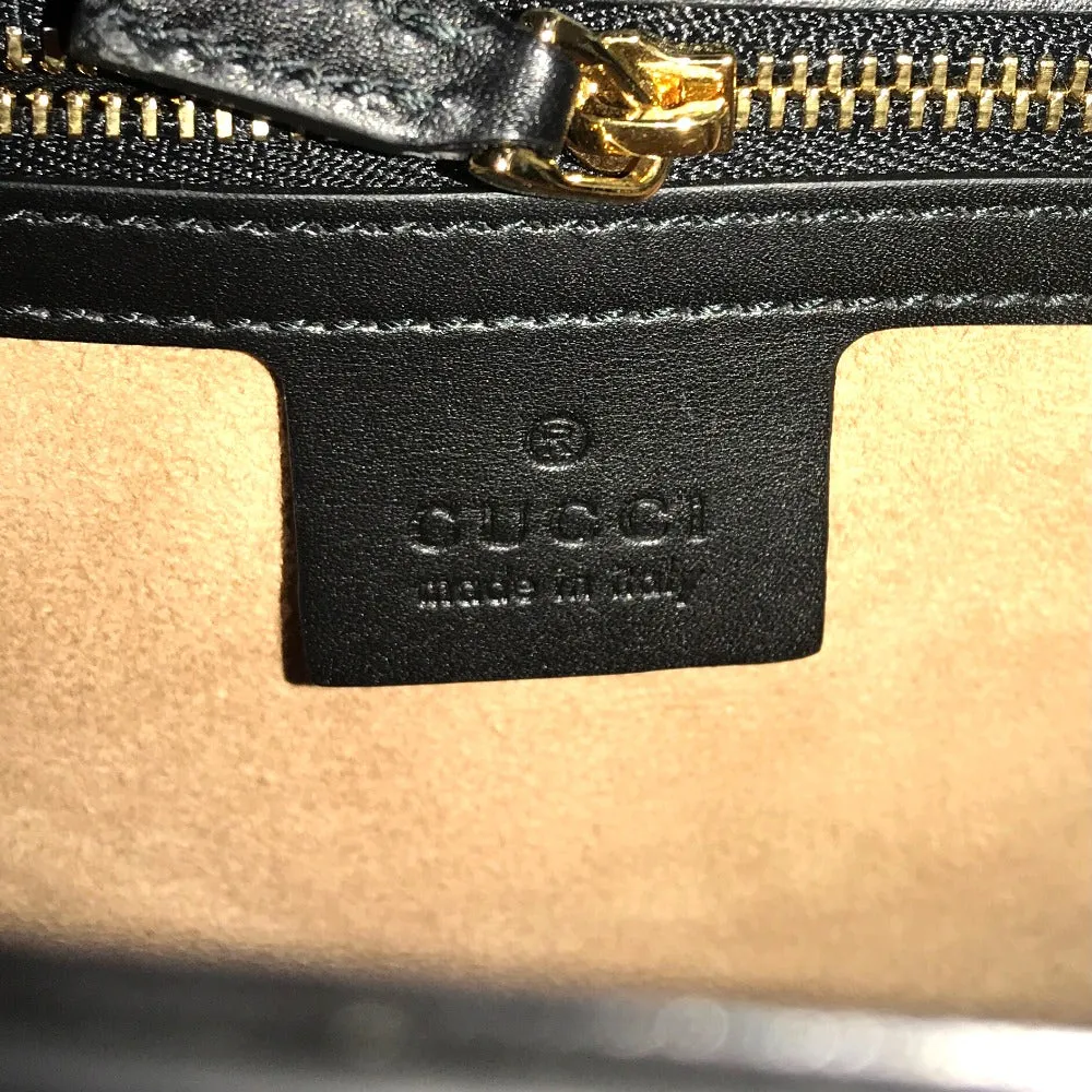 GUCCI Shoulder Bag 421882 leather black Silvi Small