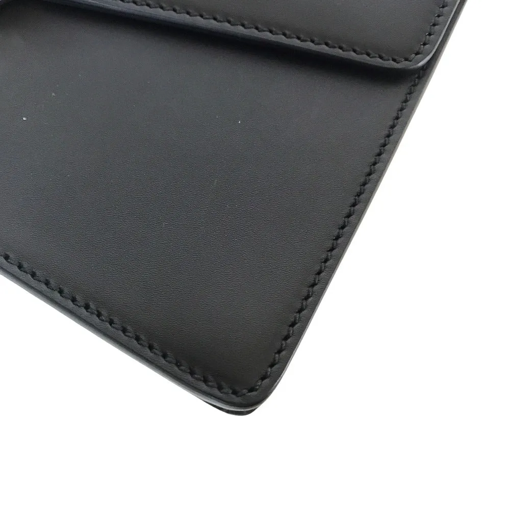 GUCCI Shoulder Bag 421882 leather black Silvi Small