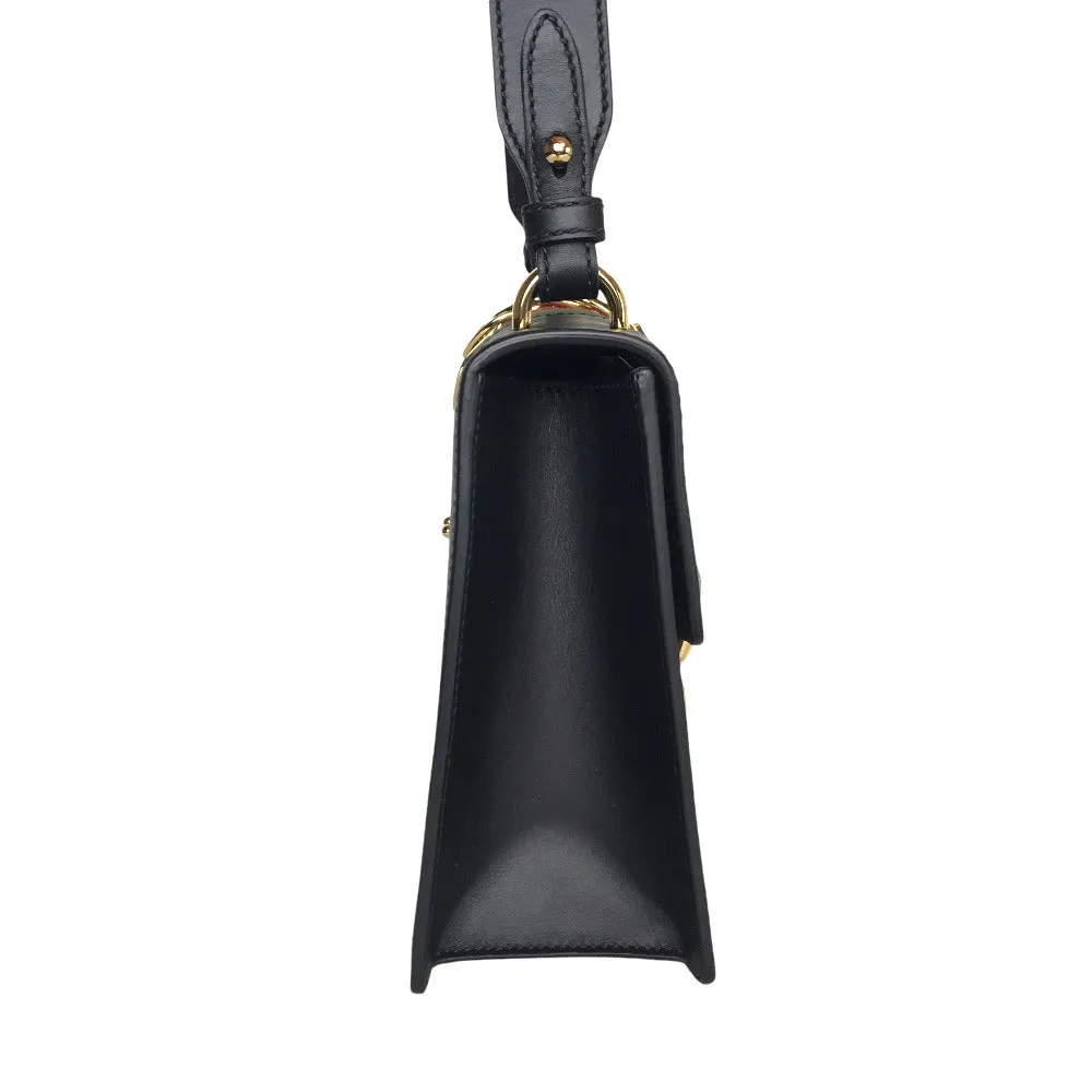 GUCCI Shoulder Bag 421882 leather black Silvi Small