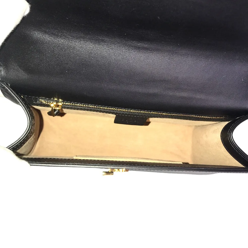 GUCCI Shoulder Bag 421882 leather black Silvi Small