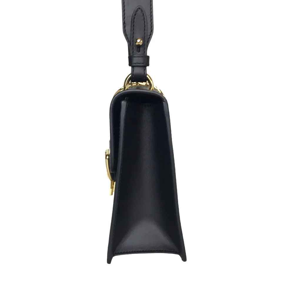 GUCCI Shoulder Bag 421882 leather black Silvi Small