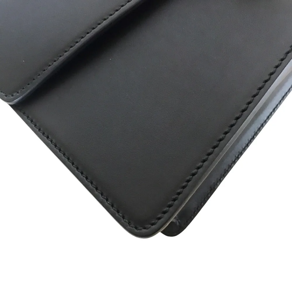 GUCCI Shoulder Bag 421882 leather black Silvi Small