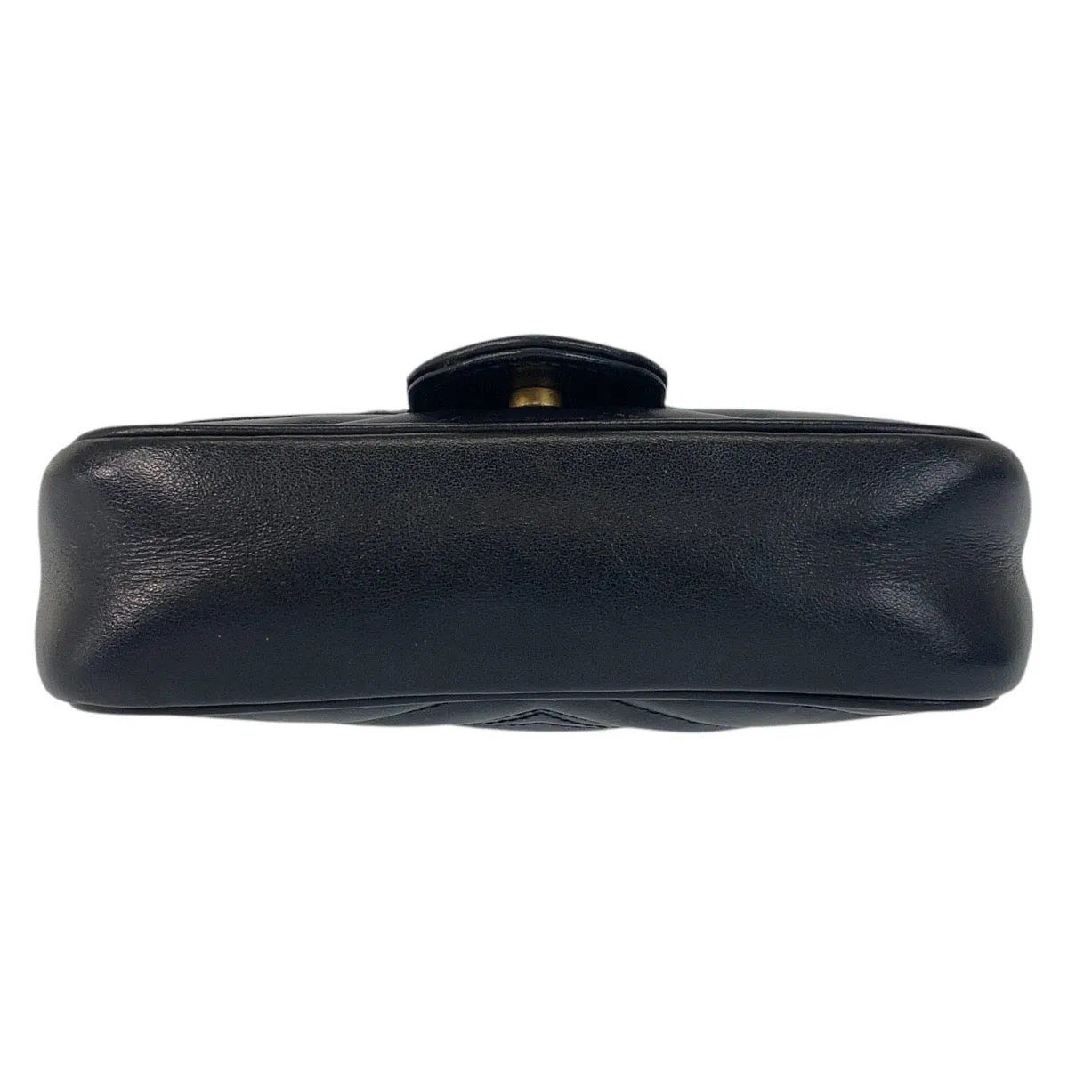 GUCCI Shoulder Bag 476433 leather Black GoldMetal GG Marmont