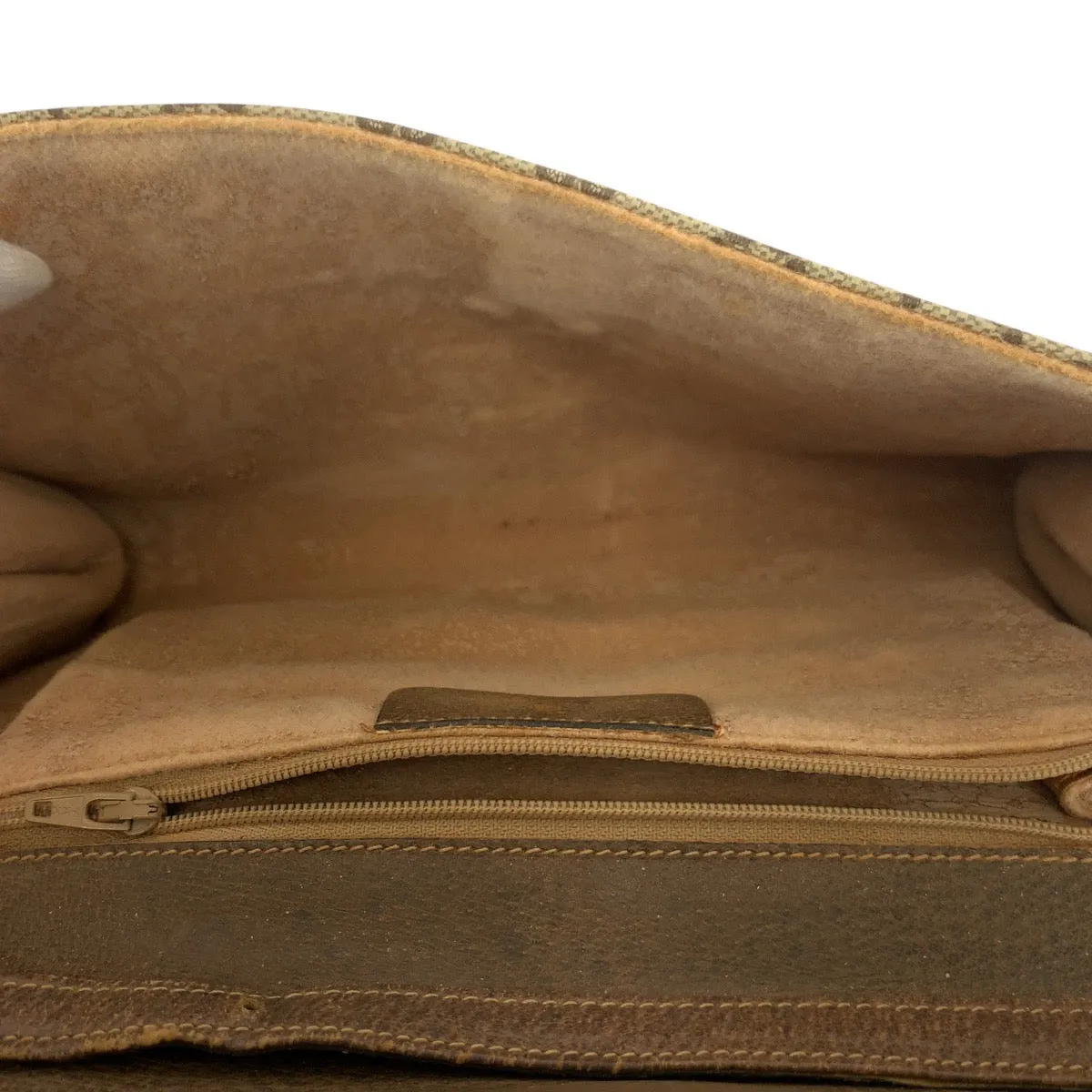 GUCCI Shoulder Bag 94 02 050 GG Supreme canvas, leather Brown Gold Metal Shoulder Bag pochette Old Gucci Women Used