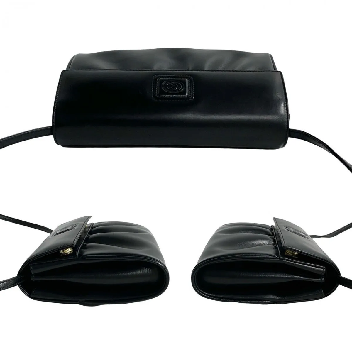 GUCCI Shoulder Bag leather black