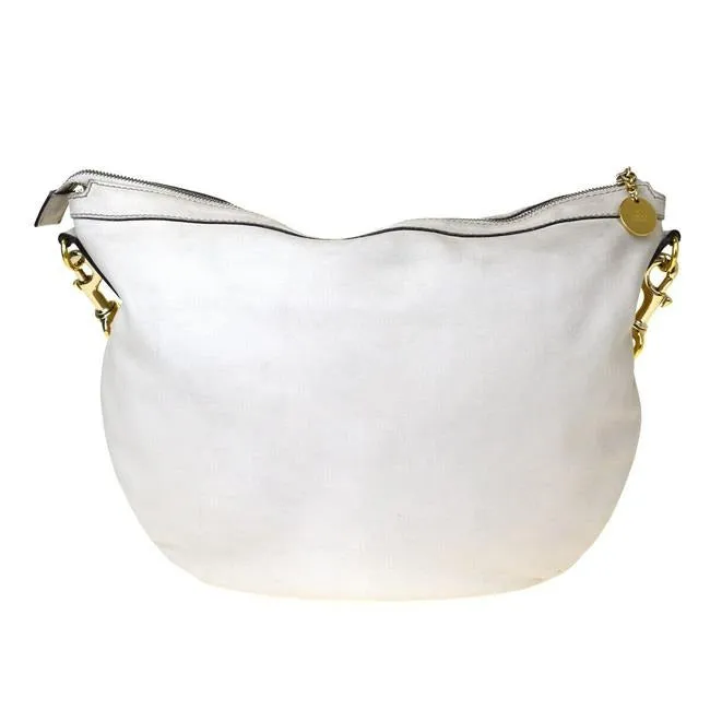 Gucci Shoulder Xl W Style Sherry Striped Strap White Leather Hobo Bag
