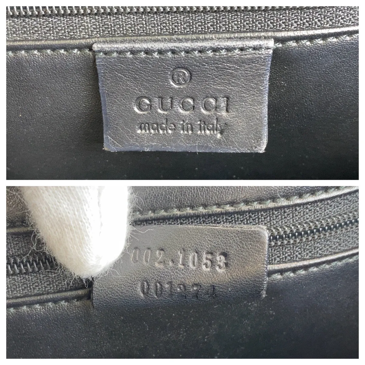 GUCCI Tote Bag 002 1053 GG canvas, leather Black SilverMetal Tote Bag Shoulder Bag Women Used