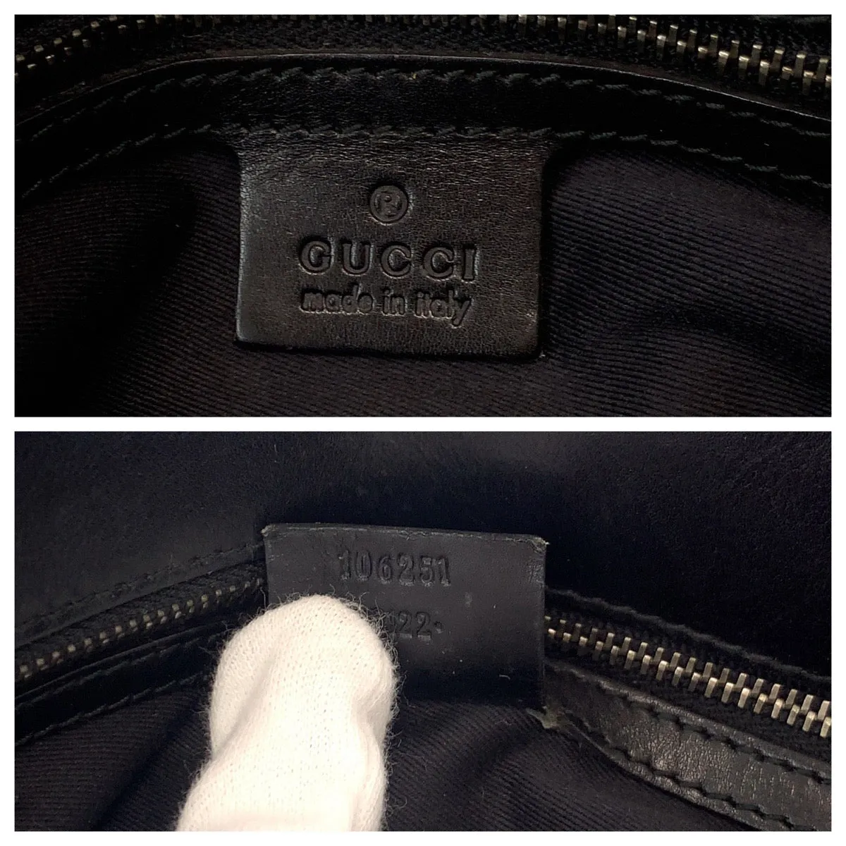 GUCCI Tote Bag 106251 GG canvas Black SilverMetal Tote Bag Shoulder Bag Women Used