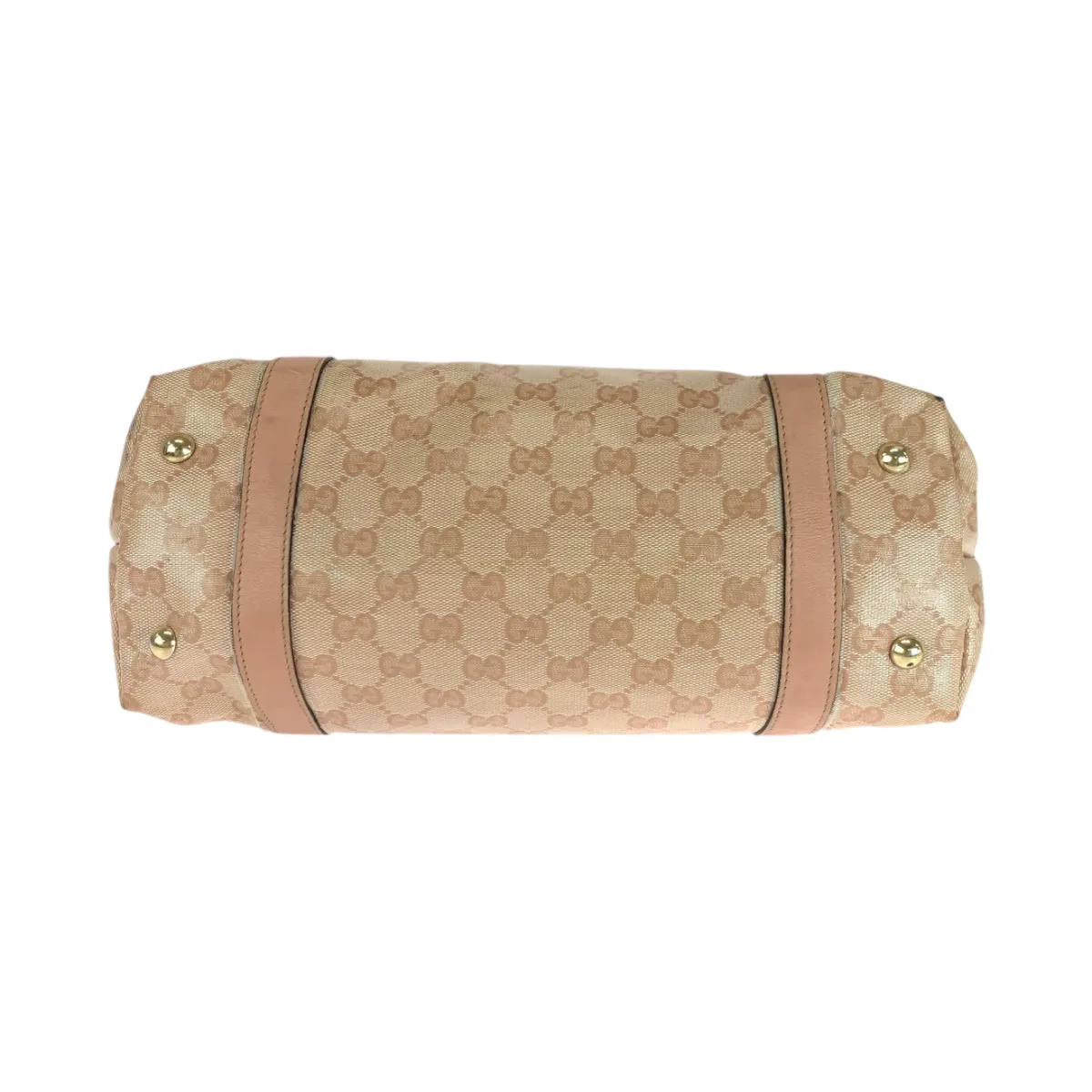 GUCCI Tote Bag 141470 PVC Pink Gold Metal Tote Bag Shoulder Bag Guccisima Women Used