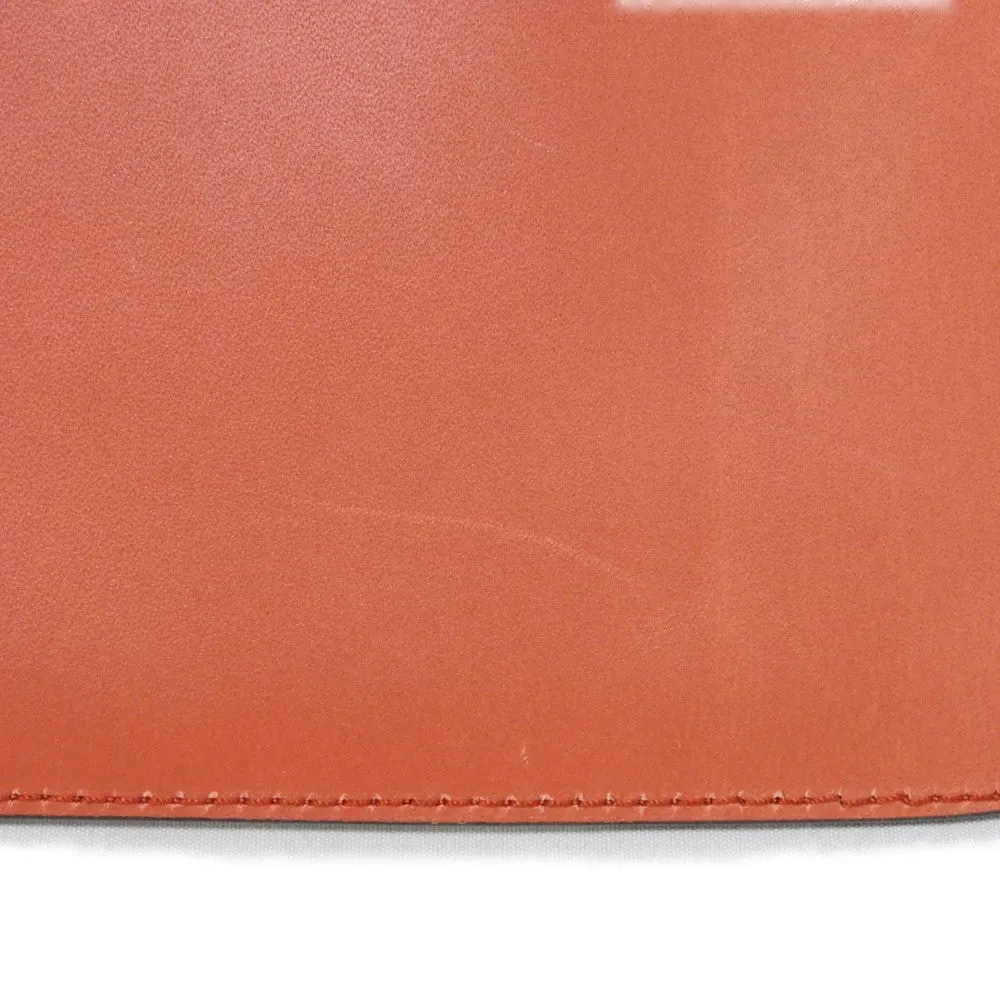 GUCCI Tote Bag 247209 linen natural Calfskin Terracotta Shoulder Bag logo Craft Medium Tote Women Used