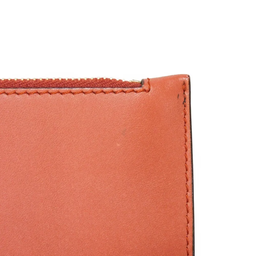 GUCCI Tote Bag 247209 linen natural Calfskin Terracotta Shoulder Bag logo Craft Medium Tote Women Used