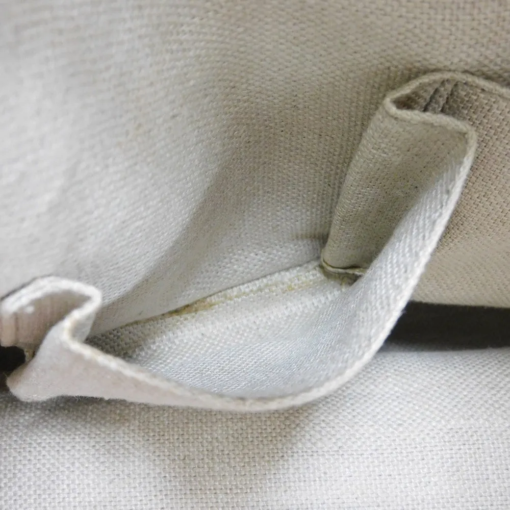GUCCI Tote Bag 247209 linen natural Calfskin Terracotta Shoulder Bag logo Craft Medium Tote Women Used