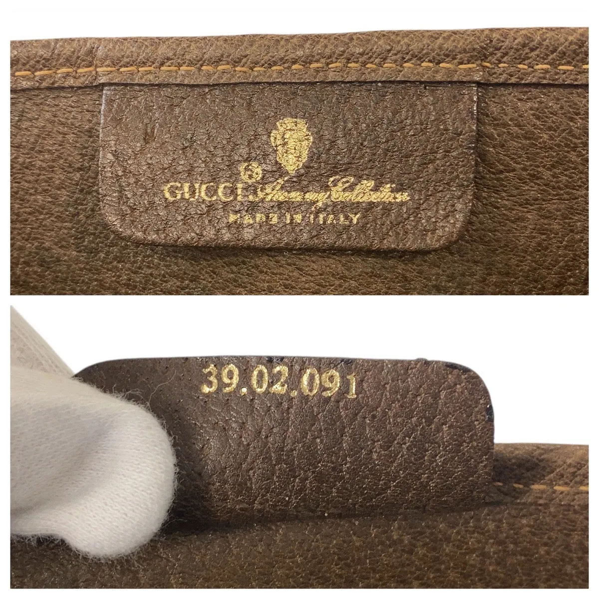 GUCCI Tote Bag 39 02 091 GG Supreme canvas, leather Beige Brown Gold Metal Tote Bag Shoulder Bag Sherry Line Old Gucci Women Used
