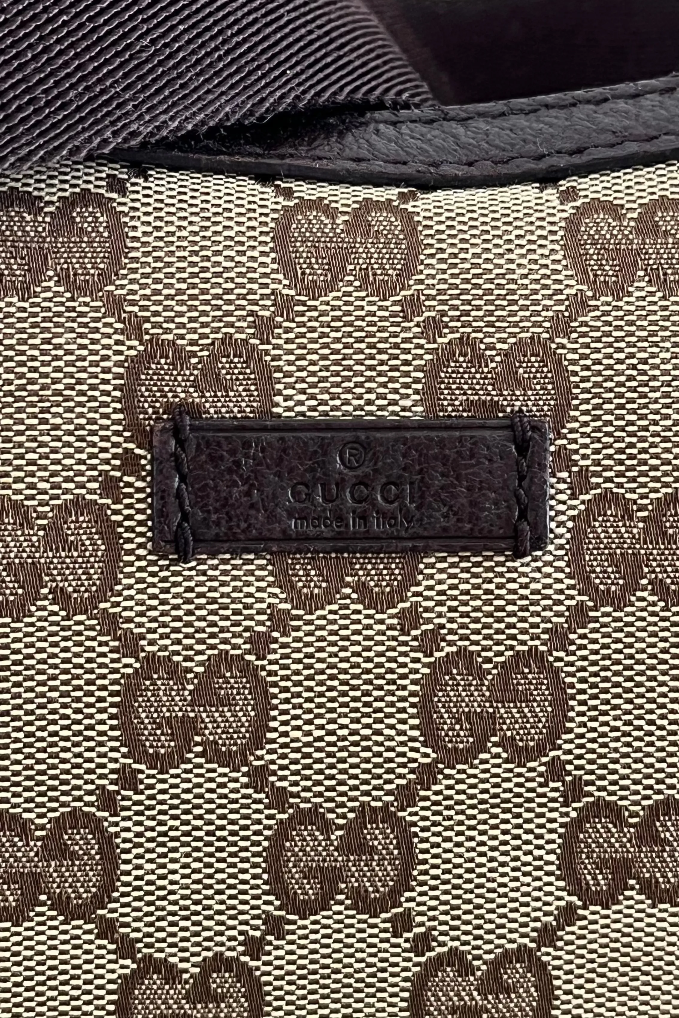 Gucci Vintage GG Half Moon Canvas shoulder bag