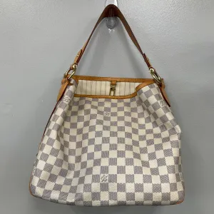 Handbag Luxury Designer By Louis Vuitton In Checkered Pattern, Size:Medium