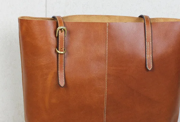 Handmade black leather tote bag vintage shoulder bag shopper bag women