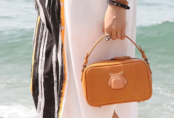 Handmade handbag purse leather crossbody bag purse shoulder bag for women