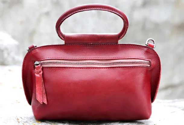 Handmade handbag purse leather crossbody bag purse shoulder bag for women