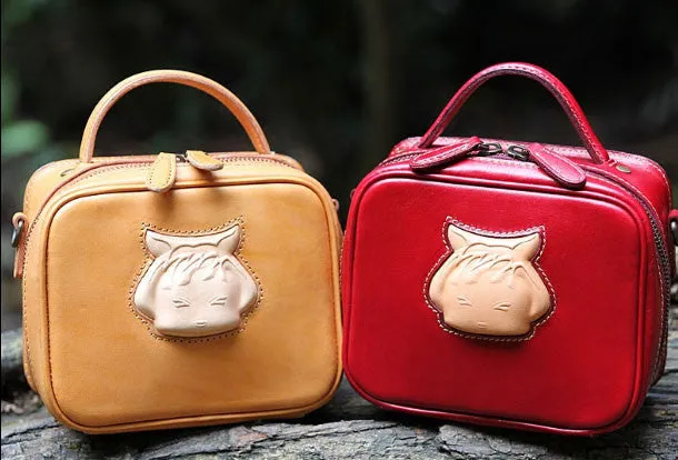 Handmade handbag purse leather crossbody bag purse shoulder bag for women