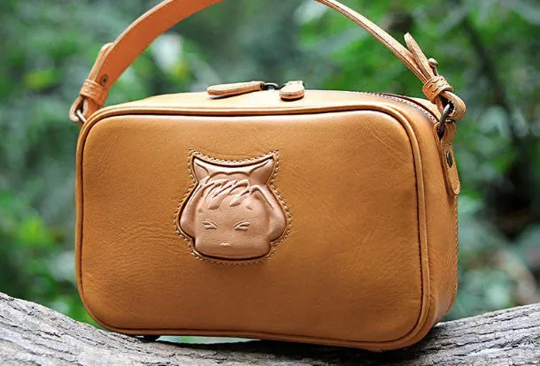 Handmade handbag purse leather crossbody bag purse shoulder bag for women