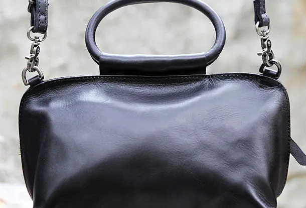 Handmade handbag purse leather crossbody bag purse shoulder bag for women