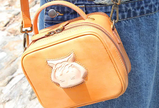 Handmade handbag purse leather crossbody bag purse shoulder bag for women