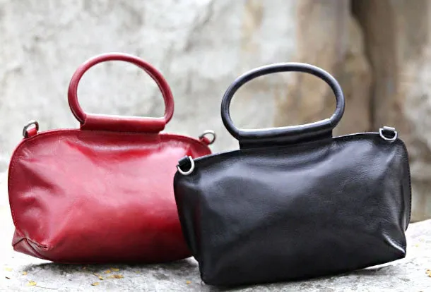 Handmade handbag purse leather crossbody bag purse shoulder bag for women
