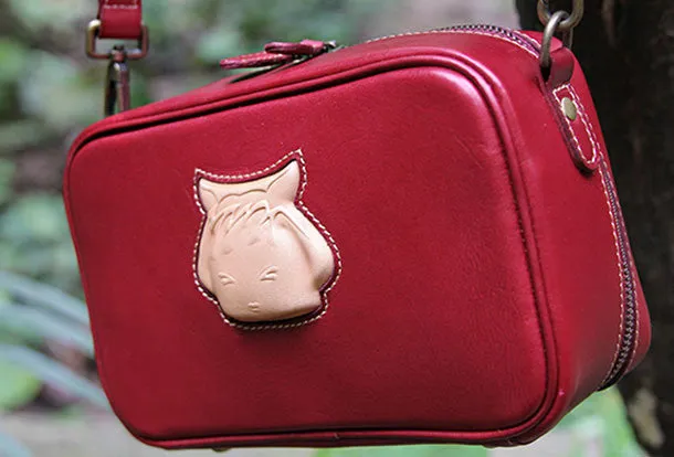 Handmade handbag purse leather crossbody bag purse shoulder bag for women