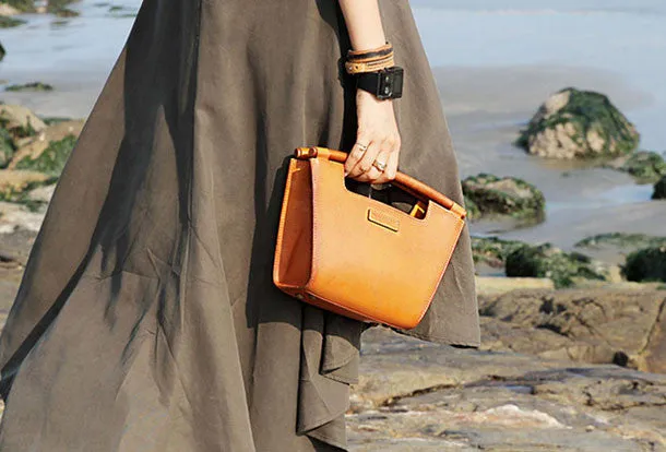 Handmade handbag purse leather crossbody bag purse shoulder bag for women