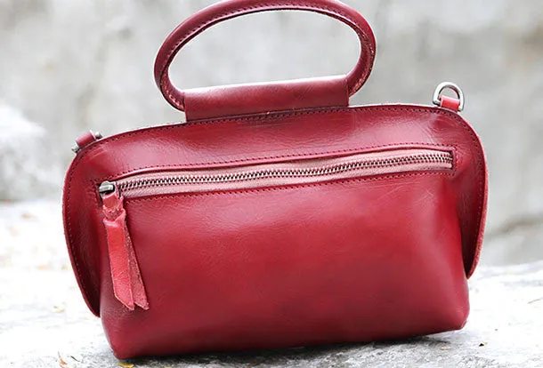 Handmade handbag purse leather crossbody bag purse shoulder bag for women