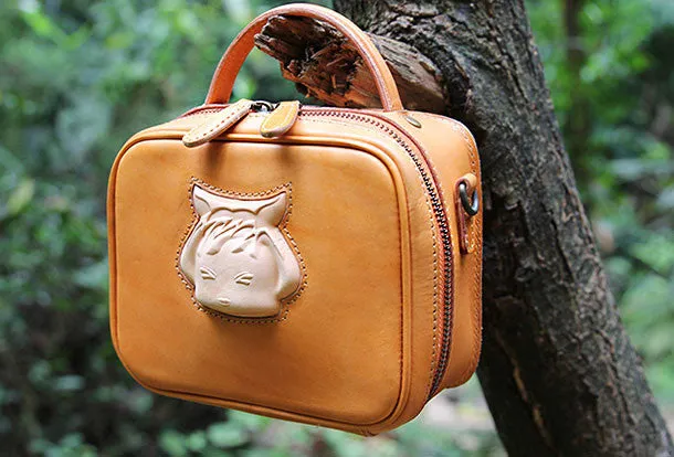 Handmade handbag purse leather crossbody bag purse shoulder bag for women