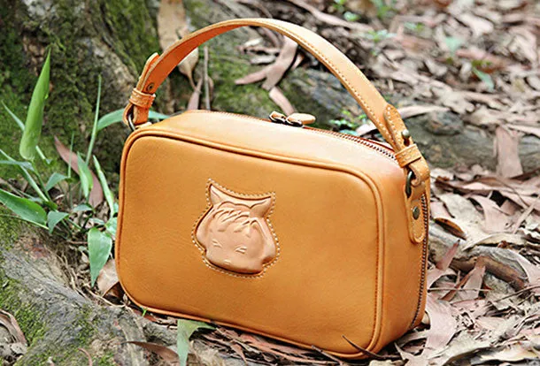 Handmade handbag purse leather crossbody bag purse shoulder bag for women